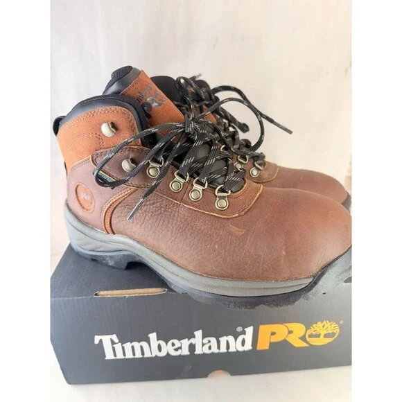 NEW Timberland Flume Mid Dark Brown Waterproof Hiking Boots Men 8.5 M TB 0A29B8 - Picture 3 of 16